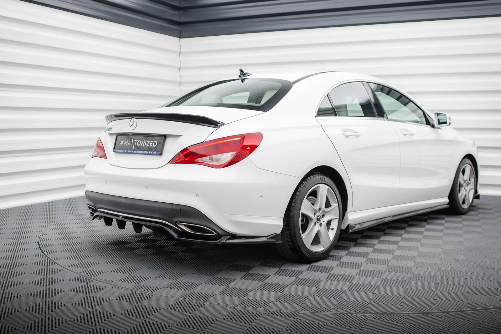 Задній сплітер (Z Dyfuzorem) Maxton Mercedes-Benz CLA C117 Facelift - фото My Tuning Lab