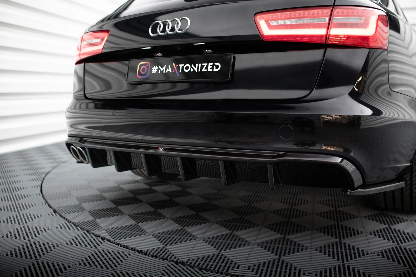Задня накладка Maxton Audi A6 Sedan / Avant C7 (Wersja z podwójnym Вихлопem z jednej strony) - фото My Tuning Lab
