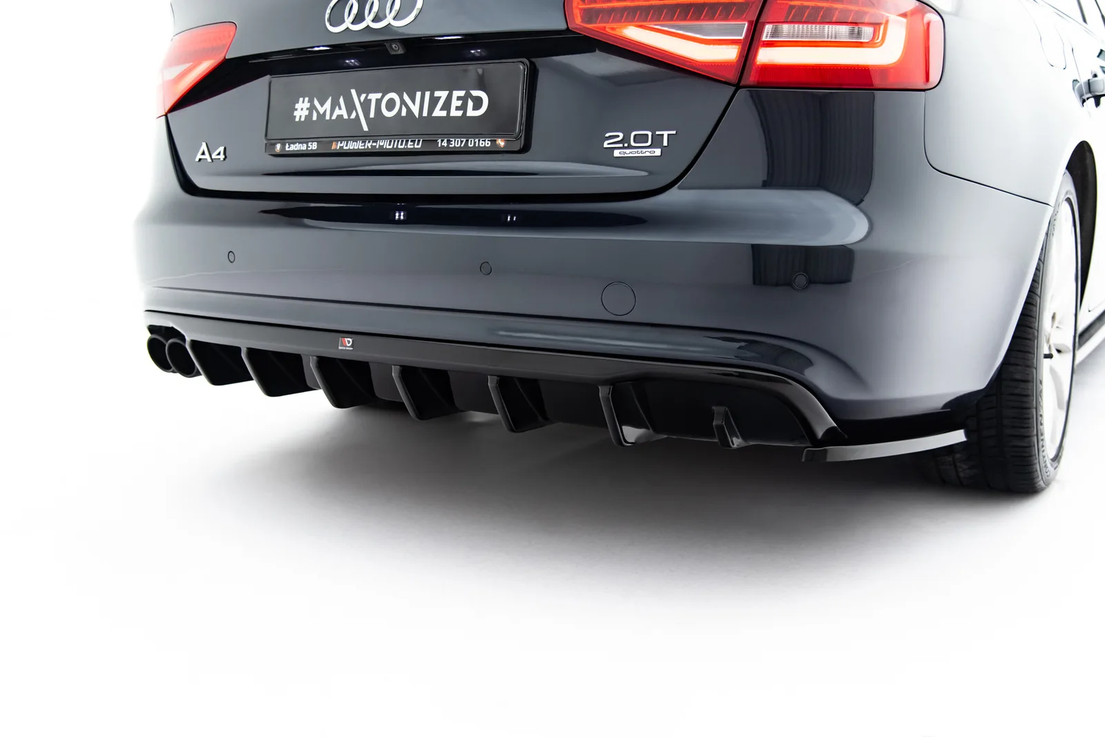 Задня накладка Maxton Audi A4 B8 Facelift (Wersja z podwójnym Вихлопem z jednej strony) - фото My Tuning Lab