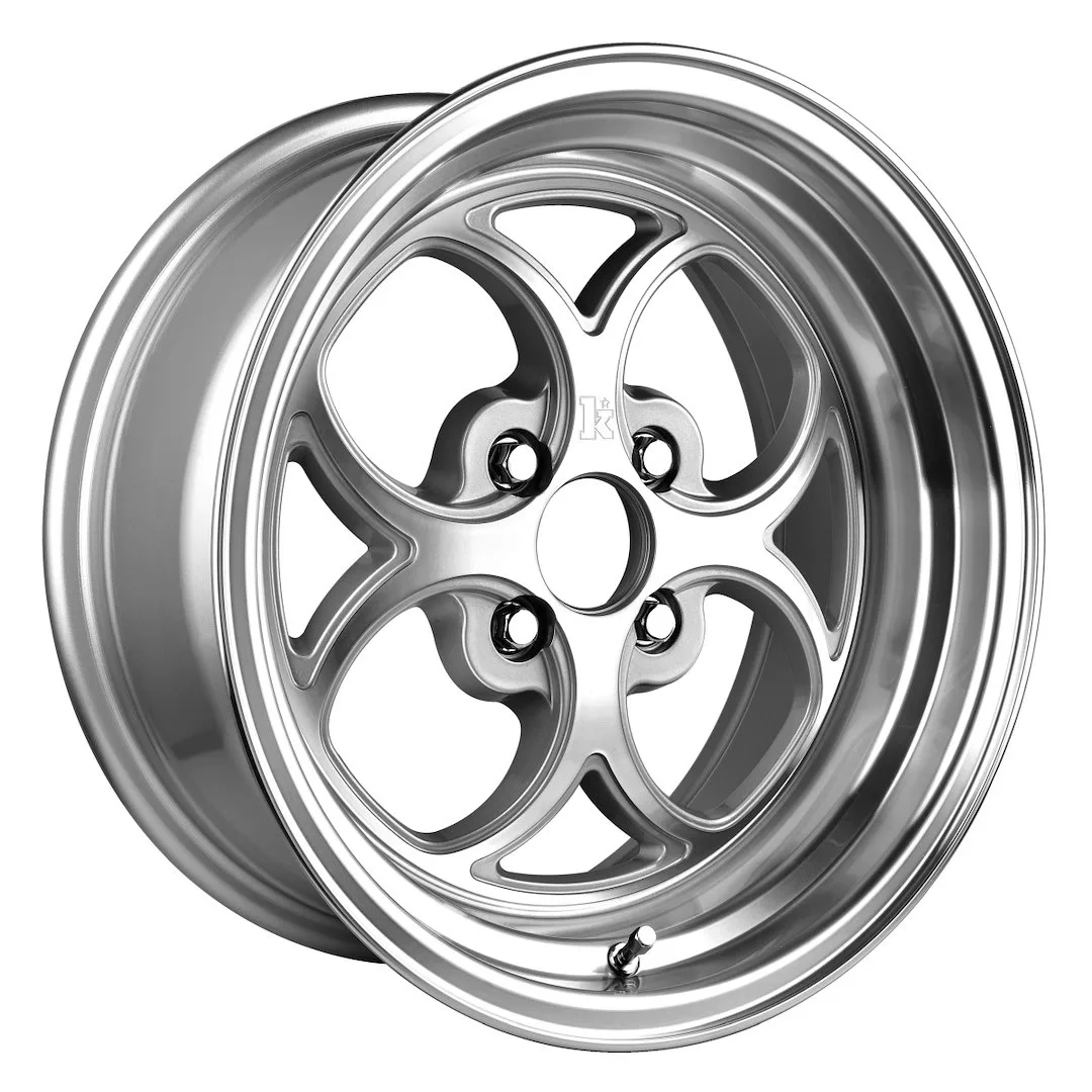 Легкосплавний диск 15" Klutch Wheels SL2 15x8,5 ET17 4x100 срібний з фрезерованою лицьовою частиною - фото My Tuning Lab
